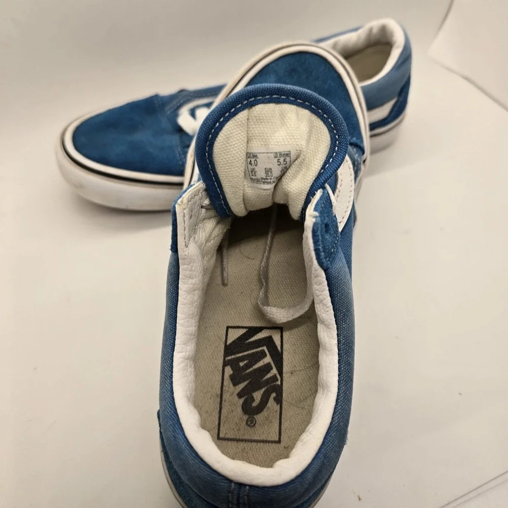 Vans Old Skool Suede Blue Men's 4 Womens 5.5